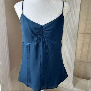 Express Design Studio Blue Ruched Camisole Top